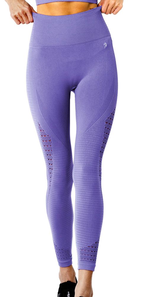 Mesh Seamless Legging with Ribbing Detail - Purple – Urban Homini